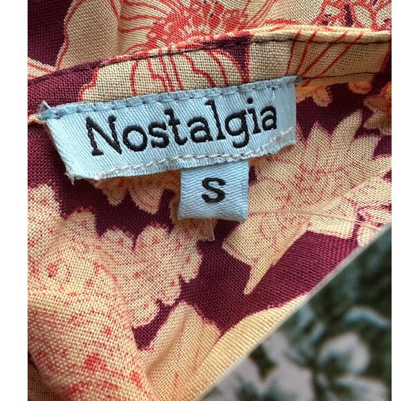 Nostalgia Womens Size Small Mixed Red Floral Boho Fit Flare Mini Dress NEW - Picture 5 of 11